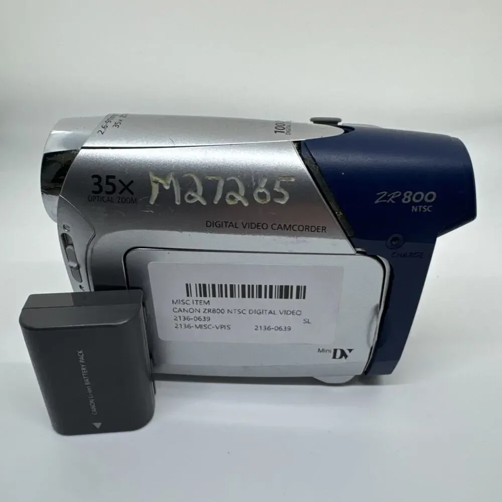 Canon ZR800 NTSC MiniDV Digital Video Camcorder With Battery (Tested & Works)